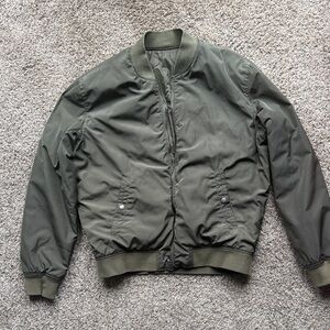 American Eagle Outfitters Olive Green Bomber Jacket